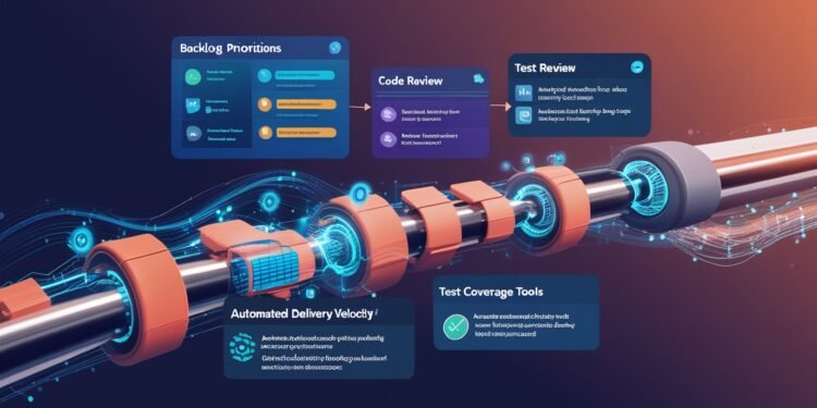AI assistant accelerating solution delivery pipeline with planning boards, code commits, and testing integrations