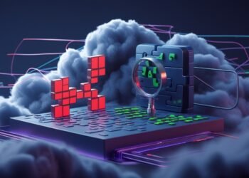 Illustration of data security architecture showing exposed assets, attack paths, and mitigation workflows using Rapid7 Exposure Command.