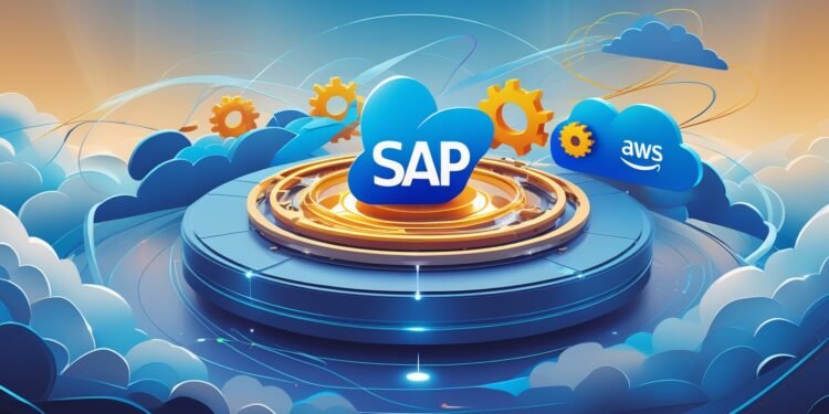 RISE with SAP architecture overview featuring SAP S/4HANA and AWS infrastructure