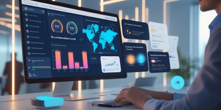 AI BI recommendations dashboard showing insights
