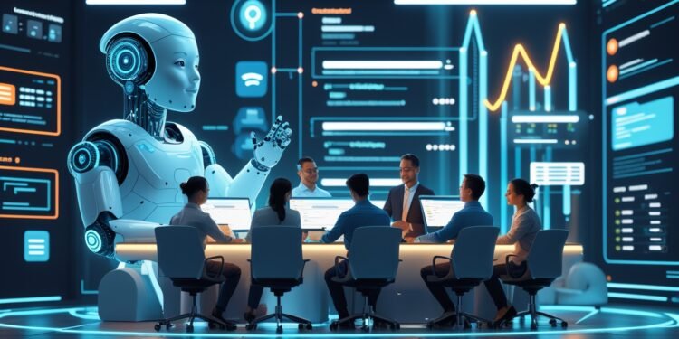 AI chatbot assisting IT service ticket resolution with real-time data and automation