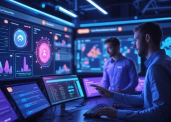 AI-enhanced cloud infrastructure dashboard showing predictive autoscaling, real-time cost governance, and multi-region optimization recommendations.