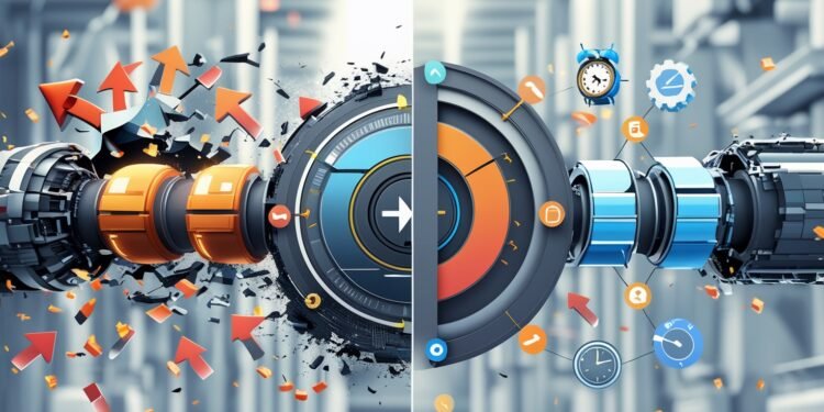 : Visual representation of broken versus optimized DevOps feedback loops