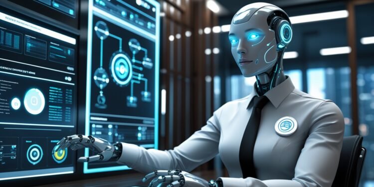 An intelligent AI agent navigating complex enterprise workflows with autonomy