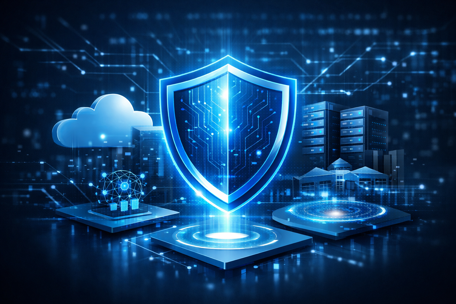 AI-native security shield protecting cloud infrastructure from autonomous cyber threats