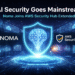 AI security shield representing Noma Security integration with AWS Security Hub Extended for enterprise cloud protection