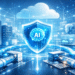 AI cloud infrastructure protected by digital security shield showing risks from misconfigurations