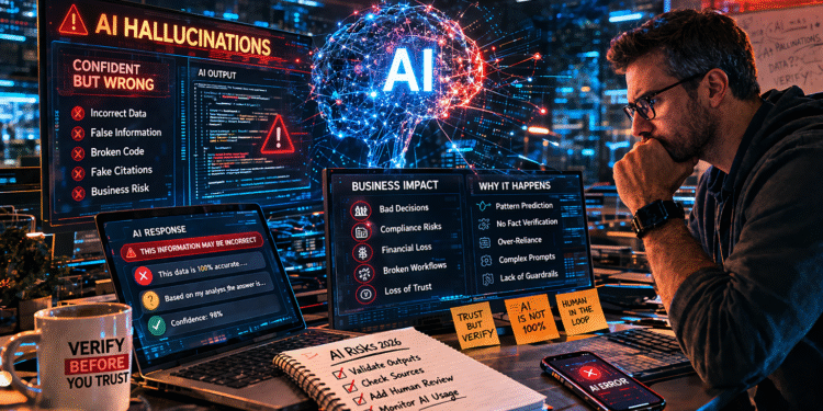 AI system producing incorrect data in a business environment