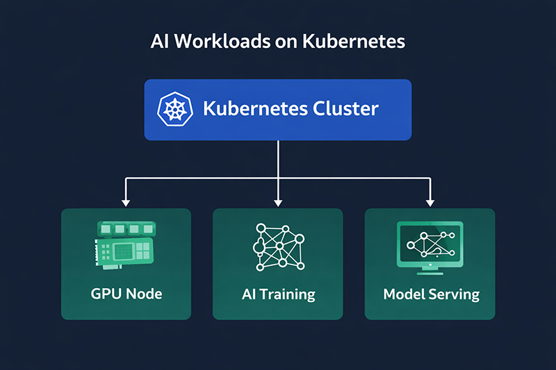 AI workloads running on Kubernetes GPU cluster infrastructure