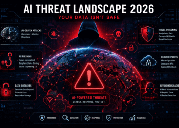 AI threat landscape 2026 cybersecurity attack visualization