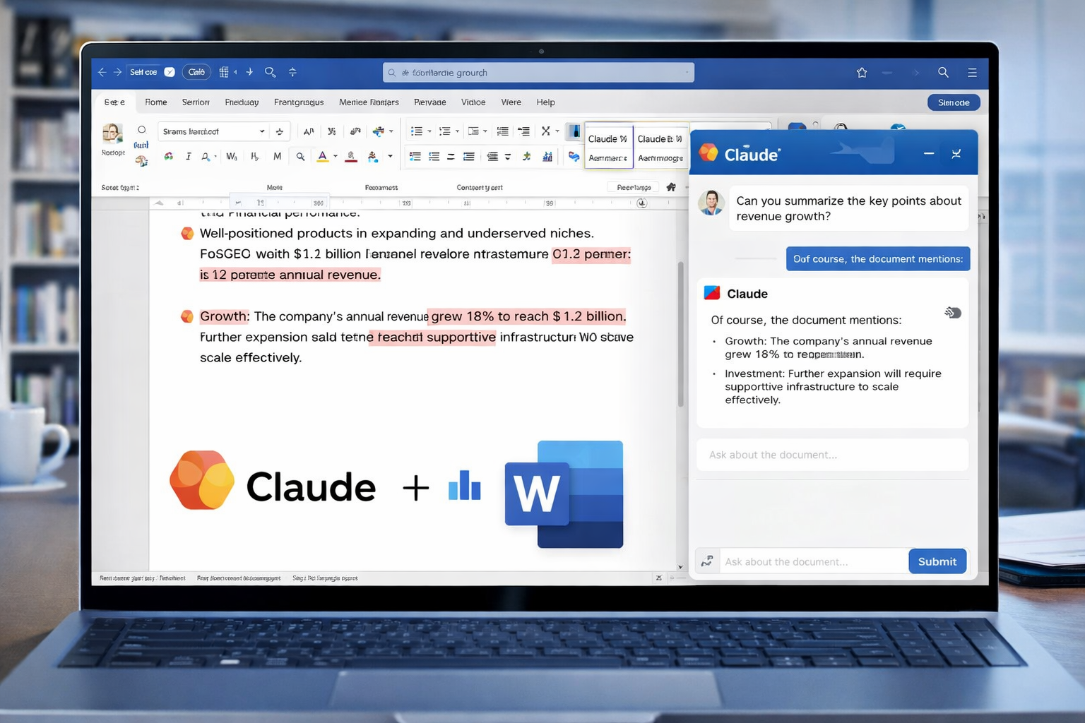 Claude AI Microsoft Word