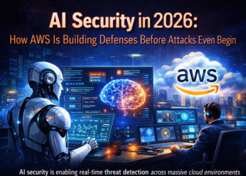 AI security system analyzing cloud threats and protecting AWS infrastructure in real time