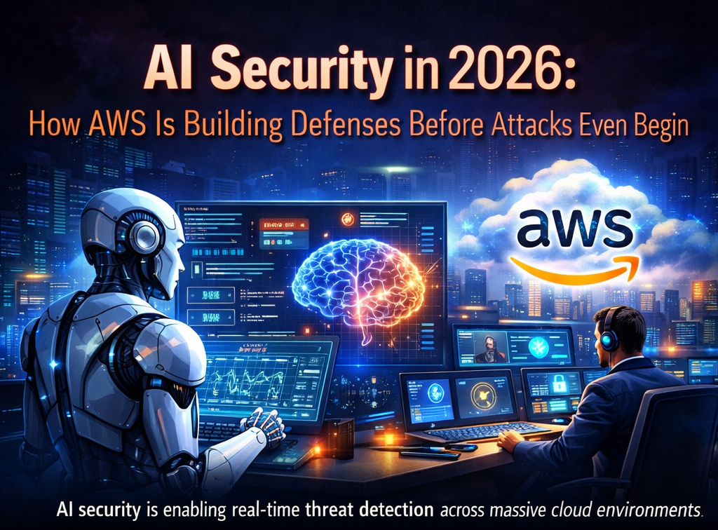 AI security system analyzing cloud threats and protecting AWS infrastructure in real time