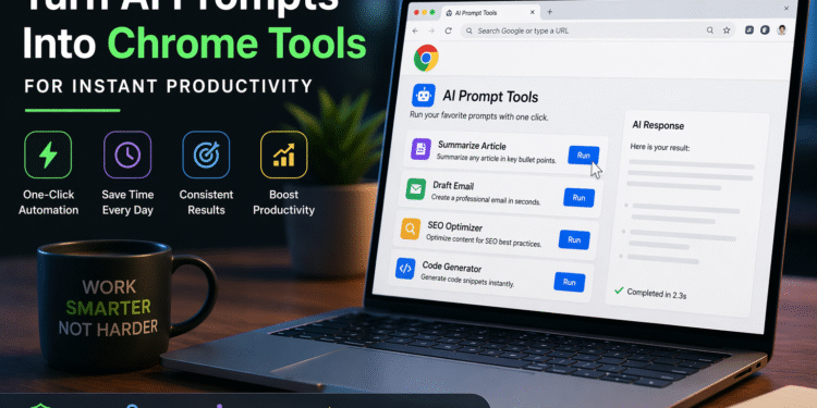 AI prompts Chrome tools for one-click productivity and automation