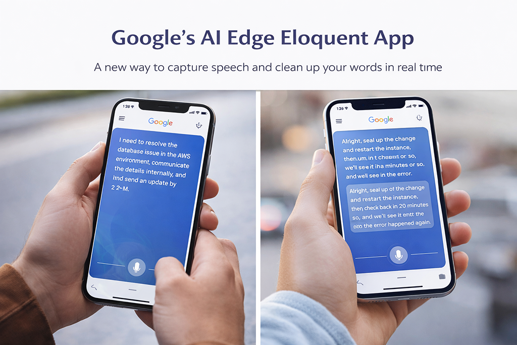 people using AI app on smartphones converting speech into structured text in real time
