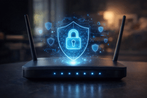 router security reboot concept showing home network protection from malware