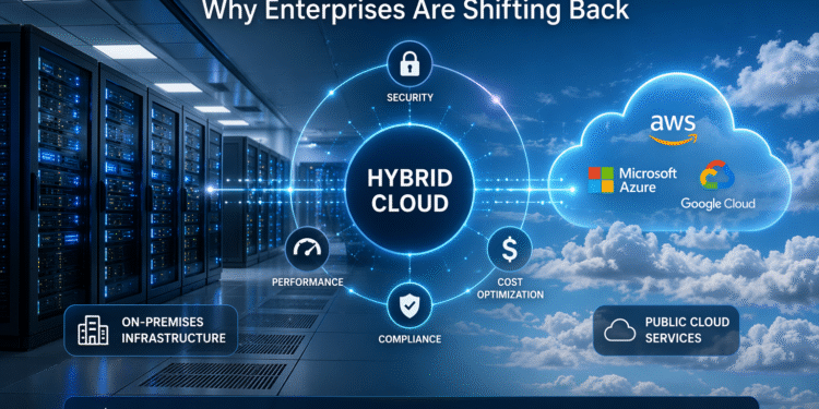 hybrid cloud comeback 2026 enterprise infrastructure strategy visualization