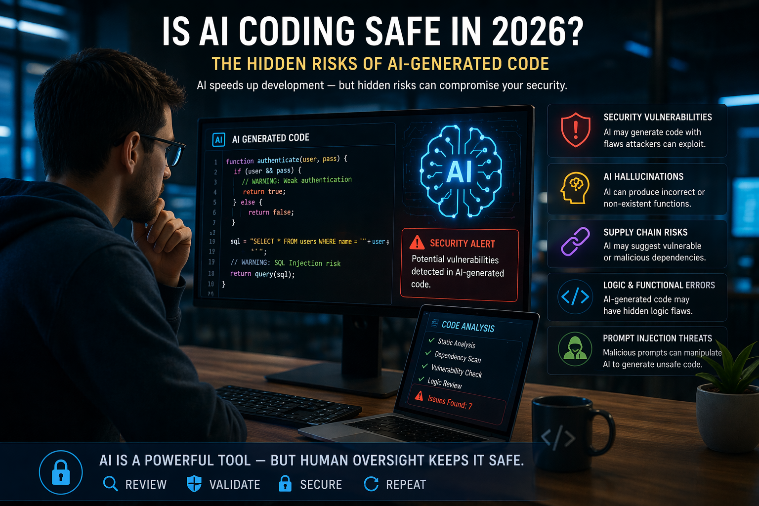 is AI coding safe in 2026 AI generated code vulnerabilities and security risks