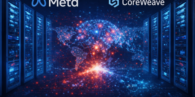 Meta and CoreWeave AI cloud infrastructure supporting global networks and accelerating AI cybersecurity threat detection