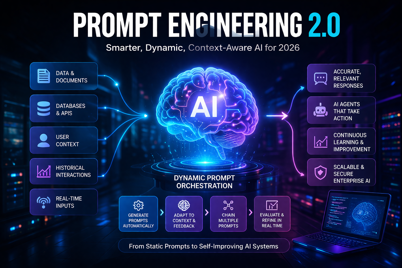 Prompt Engineering 2.0 AI automation workflow visualization