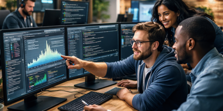 AI system monitoring dashboard showing model drift and production issues