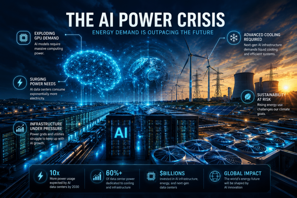 AI power crisis caused by hyperscale data centers and growing GPU energy demand