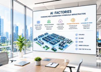 AI factories powering next-generation hyperscale infrastructure inside a modern enterprise office