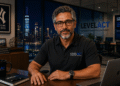 platform engineering expert in LevelAct office at night