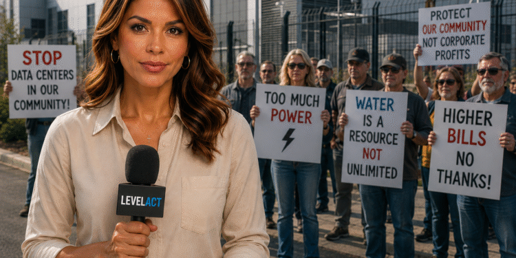 Amanda reporting on public opposition to AI data centers in the United States