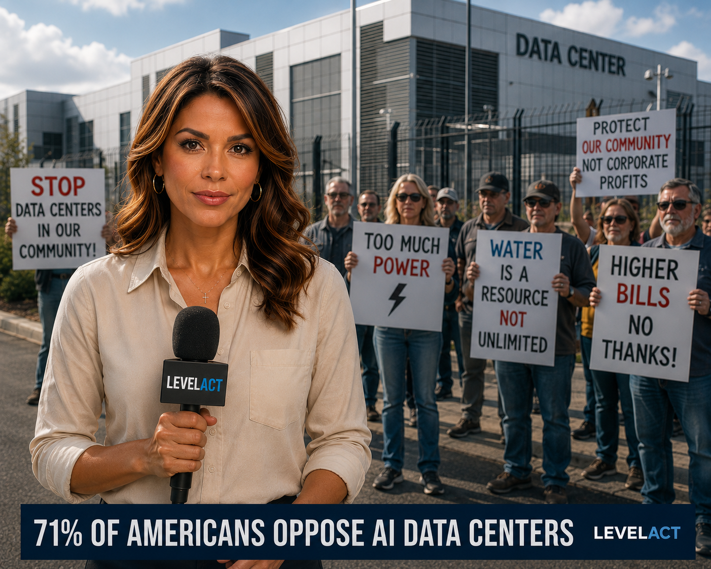 Amanda reporting on public opposition to AI data centers in the United States