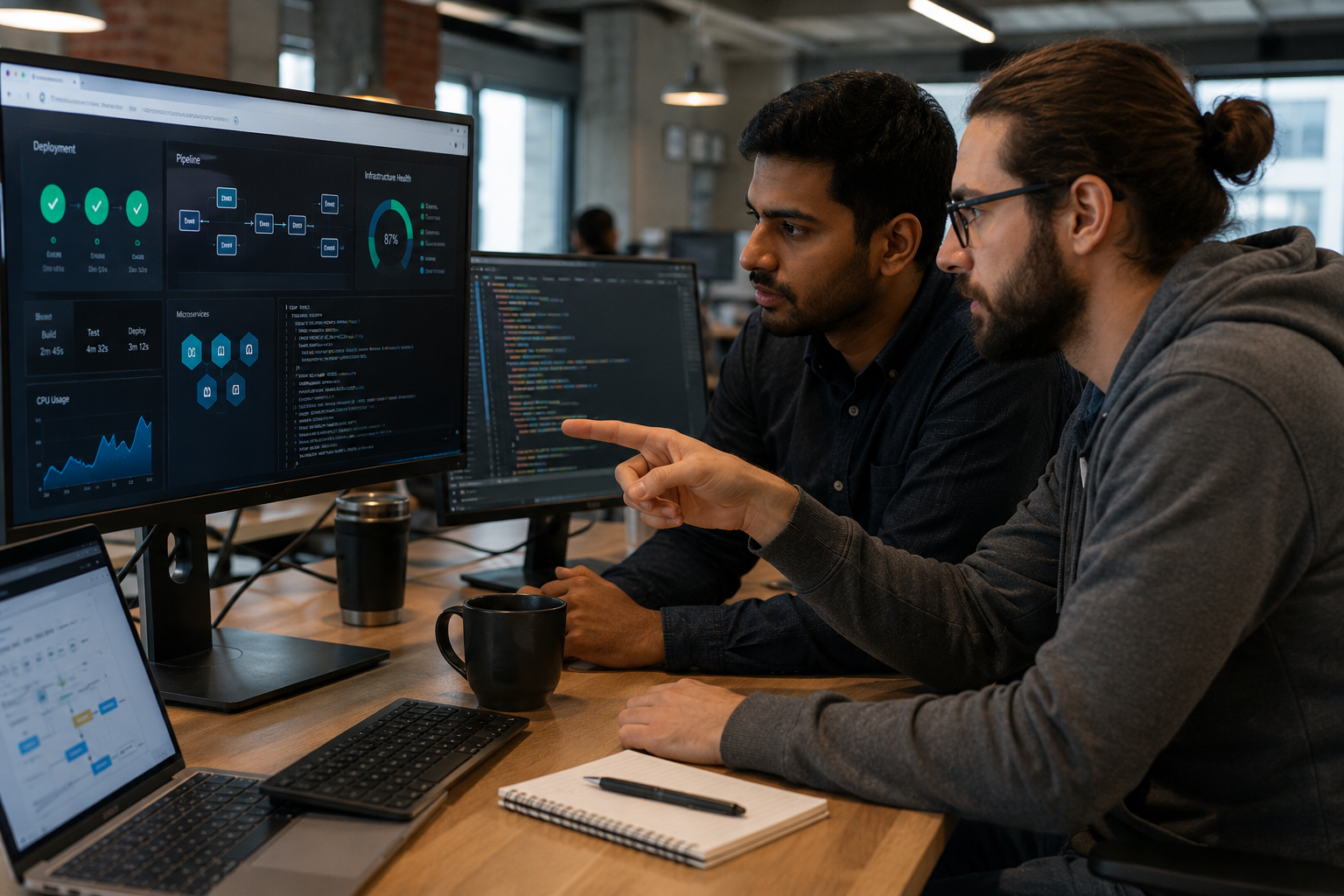 AI in DevOps enterprise team monitoring software deployment automation and infrastructure operations