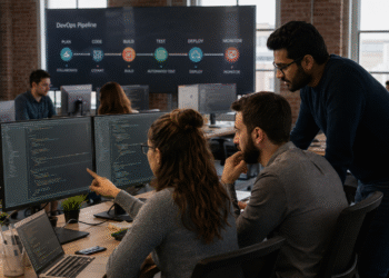 AI in DevOps enterprise engineering team using AI-powered automation and cloud infrastructure management tools