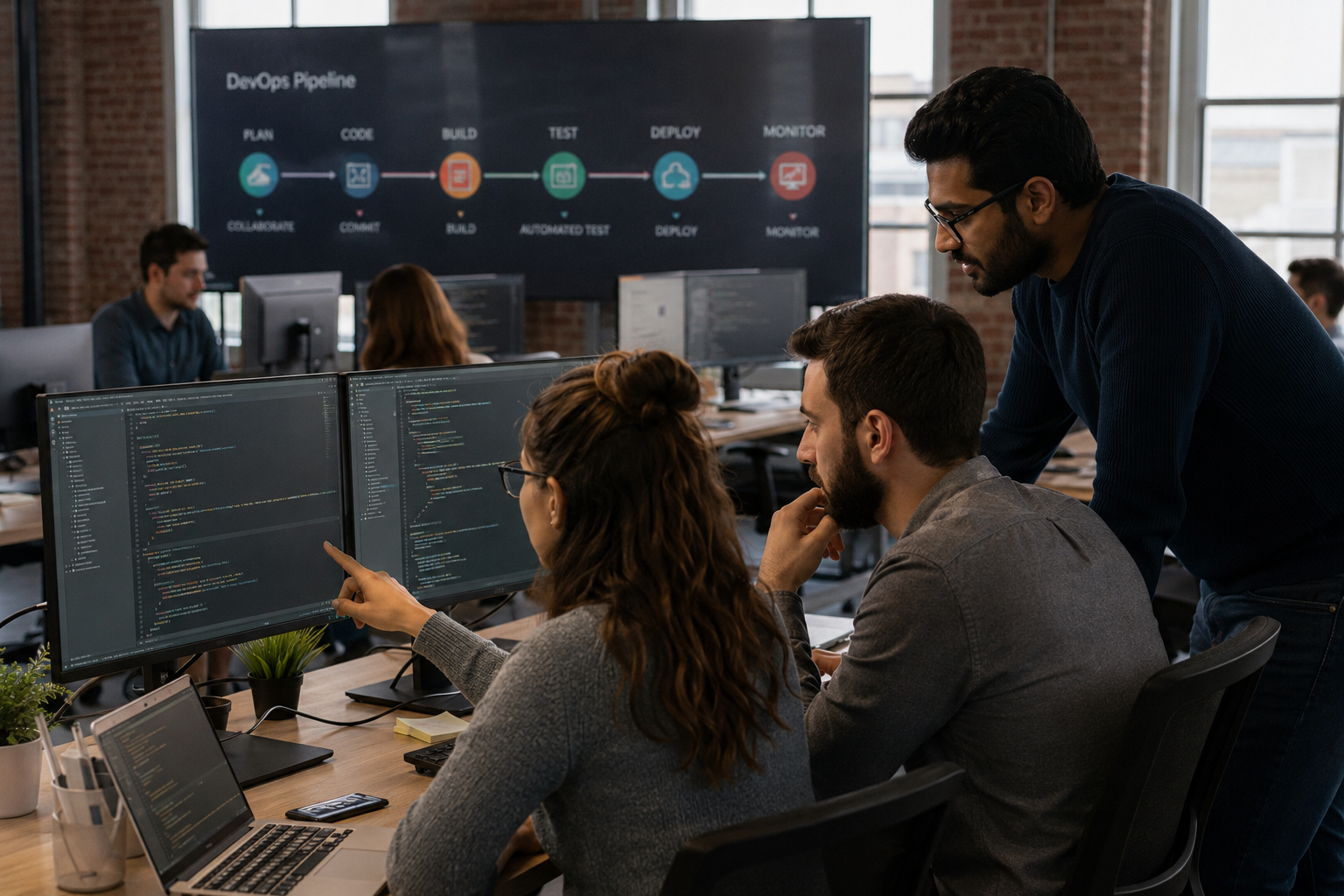AI in DevOps enterprise engineering team using AI-powered automation and cloud infrastructure management tools