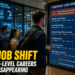 Young professionals reviewing company job openings as artificial intelligence automates many entry-level positions across multiple industries.