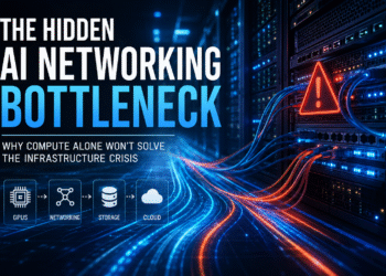 AI networking bottleneck affecting enterprise infrastructure, GPU clusters, cloud computing, and AI data center performance