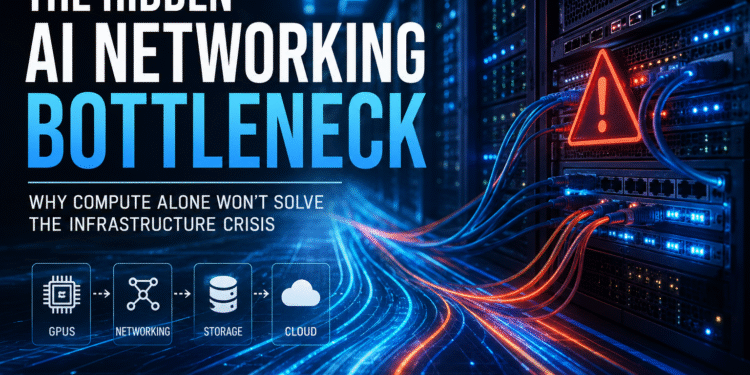 AI networking bottleneck affecting enterprise infrastructure, GPU clusters, cloud computing, and AI data center performance
