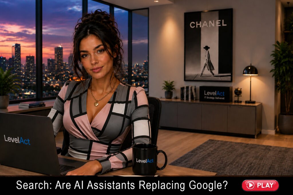 Olivia Hart discusses how AI assistants are changing search engines and transforming digital discovery in a LevelAct Video Briefing.
