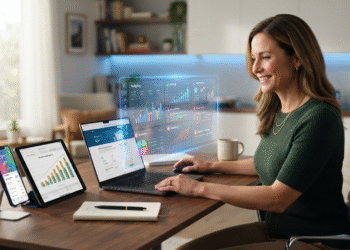 AI Personal Finance dashboard helping a homeowner manage budgeting, savings, investing, and financial planning with artificial intelligence
