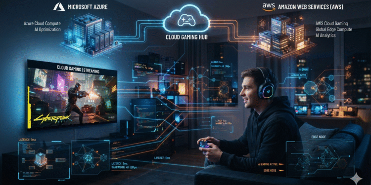 Cloud Gaming powered by Microsoft Azure and Amazon AWS cloud infrastructure