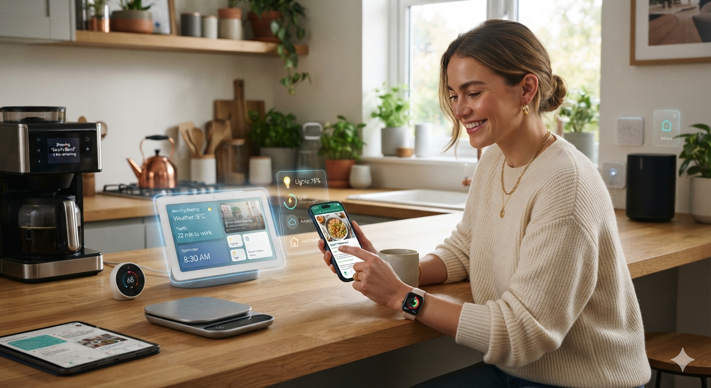 AI changing everyday life through smart devices, digital assistants, and artificial intelligence technology