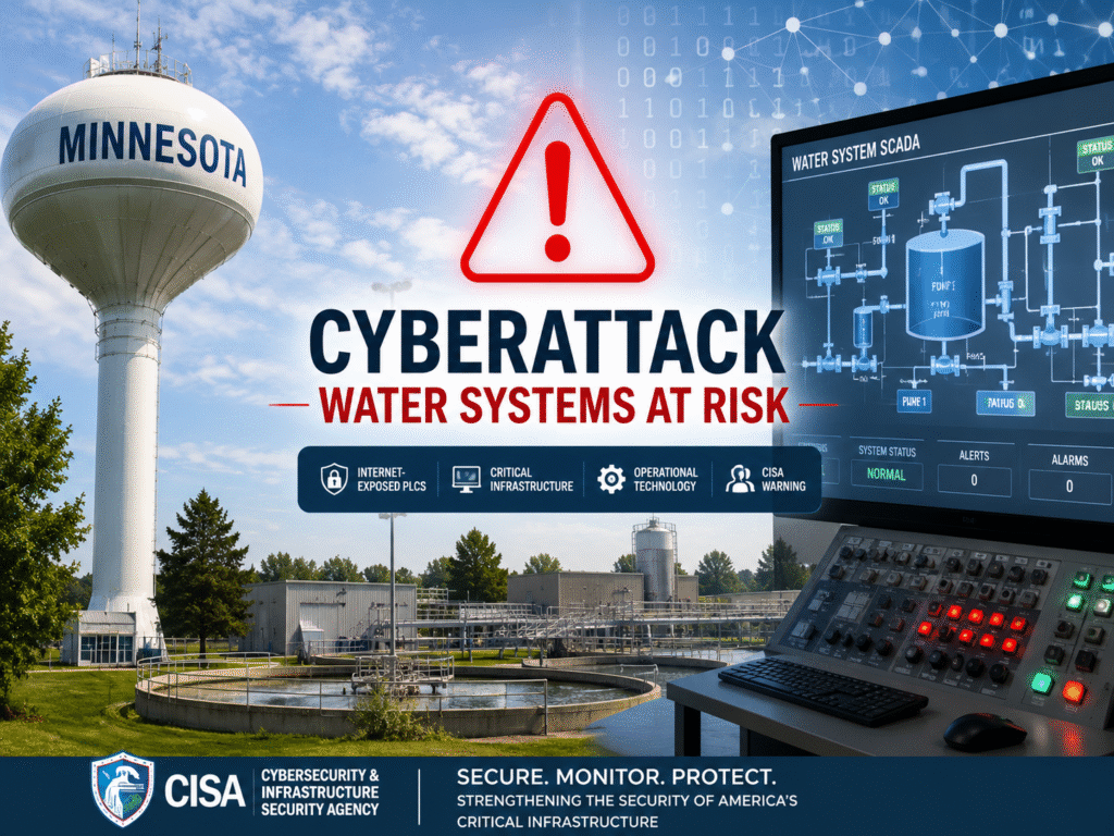 Minnesota Water Cyberattacks trigger a CISA warning about internet-exposed PLCs and critical infrastructure cybersecurity.